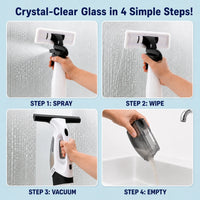Cordless Window Vacuum — Streak-Free in One Pass SteamWell