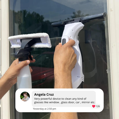 Cordless Window Vacuum — Streak-Free in One Pass SteamWell