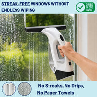 Cordless Window Vacuum — Streak-Free in One Pass SteamWell